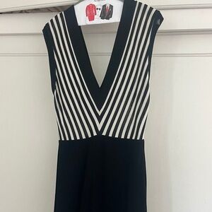 Sandro Black and White Dress